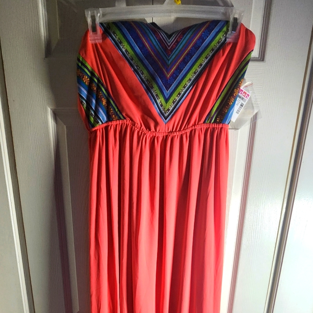 Deb Pink Strapless Sundress Casual Resort Wear